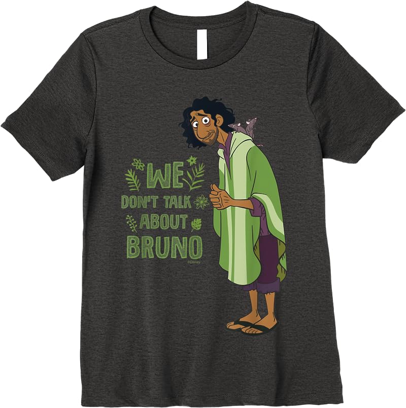 Disney Encanto We Dont Talk About Bruno T Shirts Dark Heather
