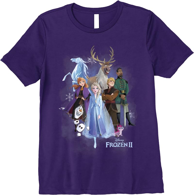 Disney Frozen 2 Group Shot Walking Into Forest T Shirts Purple Disney Frozen 2 Group Shot Walking Into Forest T Shirts Purple