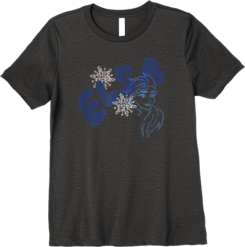 Disney Frozen Stylized Elsa Collage T Shirts Dark Heather Disney Frozen Stylized Elsa Collage T Shirts Dark Heather