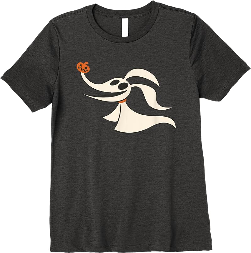 Disney Halloween Nightmare Before Christmas Zero T Shirts Dark Heather