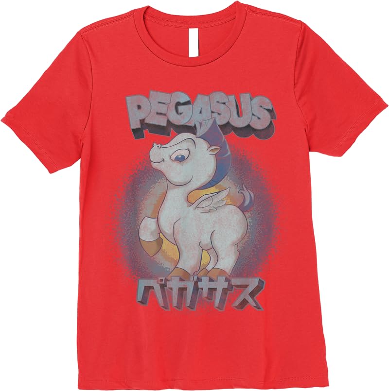 Disney Hercules Pegasus Kanji Portrait T Shirts Red Disney Hercules Pegasus Kanji Portrait T Shirts Red