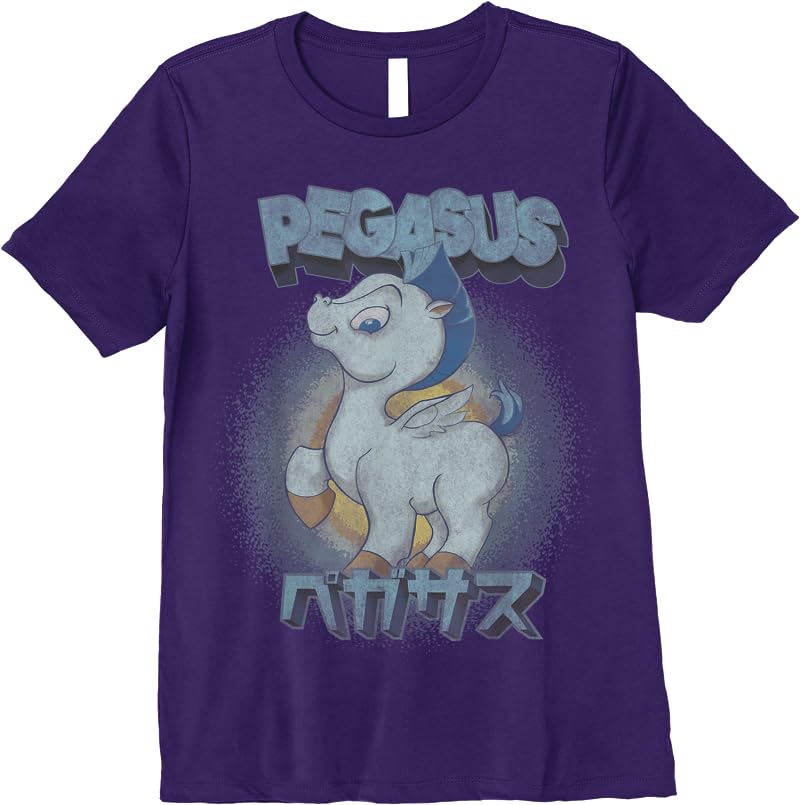 Disney Hercules Pegasus Kanji Portrait T Shirts Purple Disney Hercules Pegasus Kanji Portrait T Shirts Purple