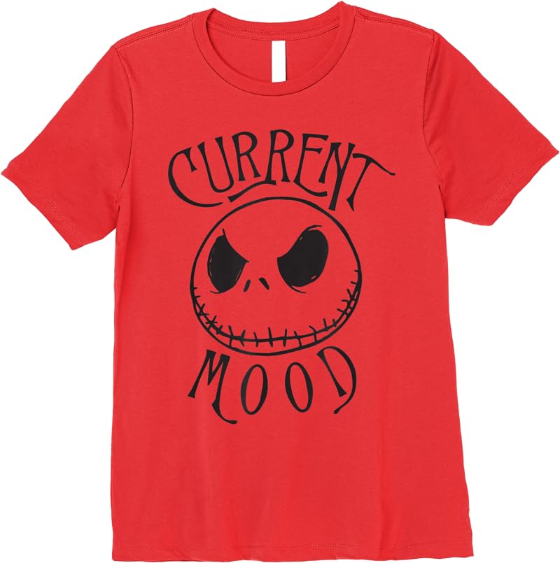 Disney Jack Skellington Mood Holiday T Shirts Red Disney Jack Skellington Mood Holiday T Shirts Red