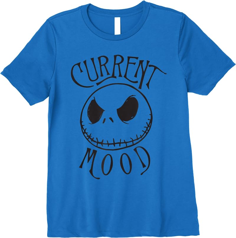 Disney Jack Skellington Mood Holiday T Shirts Royal Blue Disney Jack Skellington Mood Holiday T Shirts Royal Blue