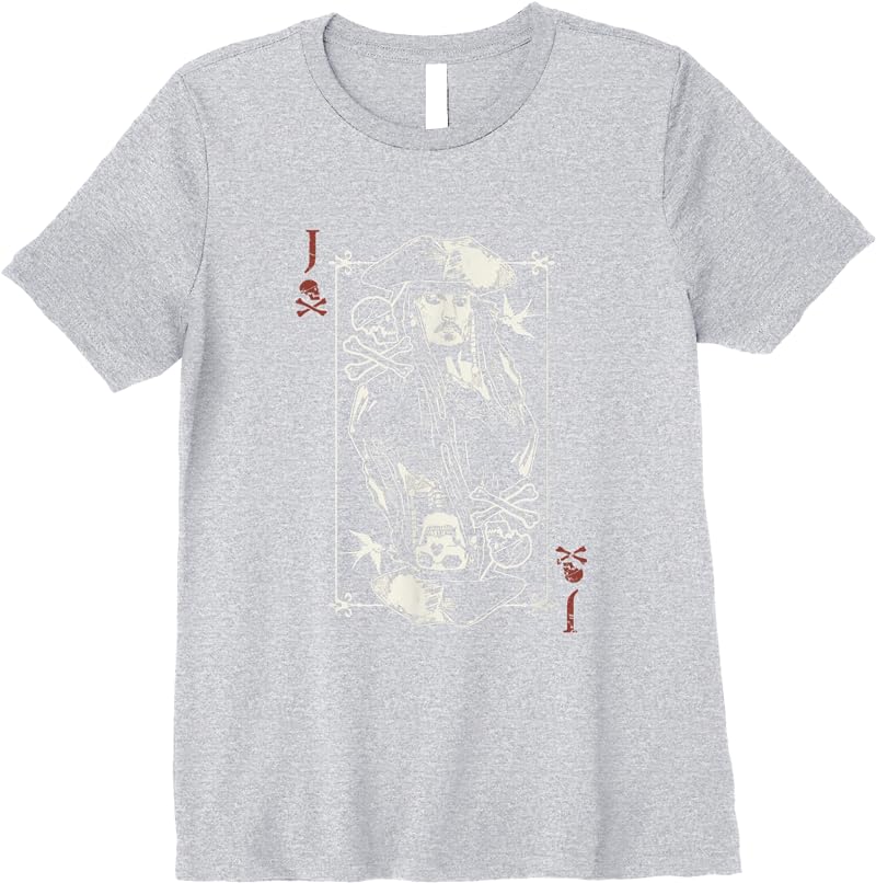 Disney Jack Sparrow Playing T Shirts Sport Grey