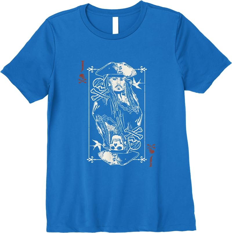Disney Jack Sparrow Playing T Shirts Royal Blue