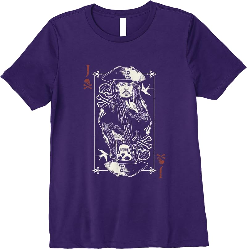 Disney Jack Sparrow Playing T Shirts Purple