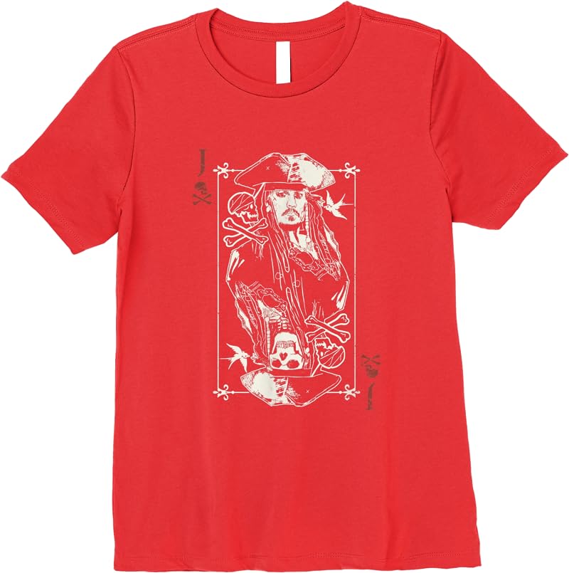 Disney Jack Sparrow Playing T Shirts Red