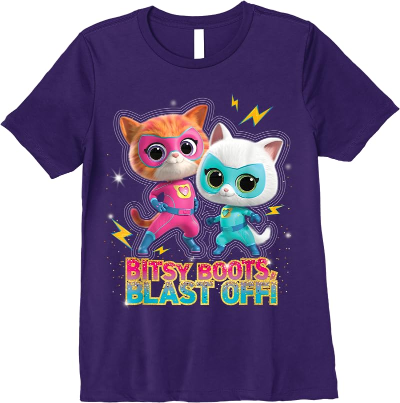 Disney Junior Superkitties Ginny And Bitsy Boots Blast Off T Shirts Purple Disney Junior Superkitties Ginny And Bitsy Boots Blast Off T Shirts Purple