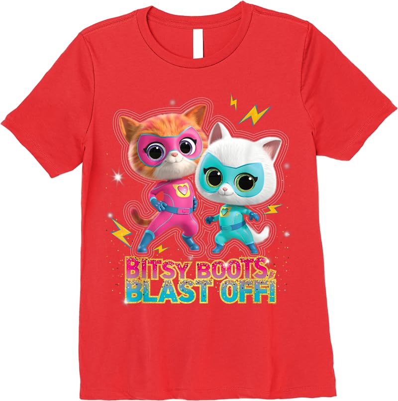 Disney Junior Superkitties Ginny And Bitsy Boots Blast Off T Shirts Red Disney Junior Superkitties Ginny And Bitsy Boots Blast Off T Shirts Red