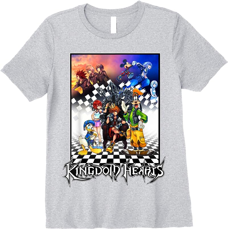 Disney Kingdom Hearts Throne T Shirts Sport Grey Disney Kingdom Hearts Throne T Shirts Sport Grey