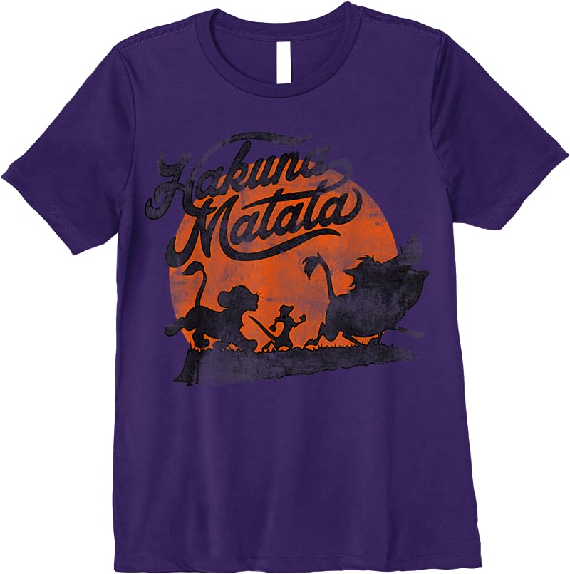 Disney Lion King Hakuna Matata Orange Sunset Vintage T Shirts Purple Disney Lion King Hakuna Matata Orange Sunset Vintage T Shirts Purple