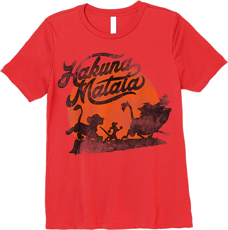 Disney Lion King Hakuna Matata Orange Sunset Vintage T Shirts Red Disney Lion King Hakuna Matata Orange Sunset Vintage T Shirts Red