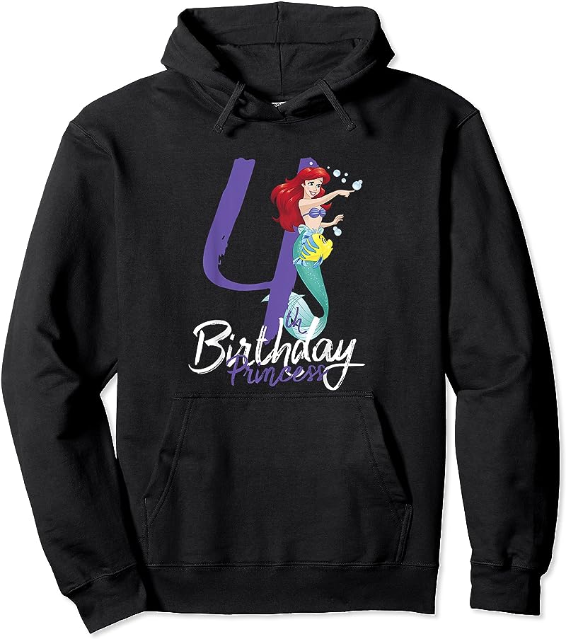 Disney Little Mermaid Ariel 4th Birthday Princess T-Shirts – Perfect Gift for Girls