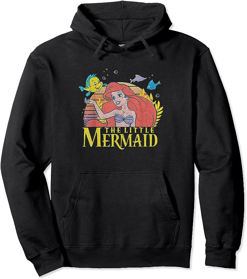 Disney Little Mermaid Ariel & Flounder Logo Graphic Tee Shirts – C1