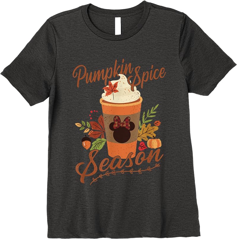 Disney Mickey And Friends Fall Pumpkin Spice Season T Shirts Dark Heather Disney Mickey And Friends Fall Pumpkin Spice Season T Shirts Dark Heather