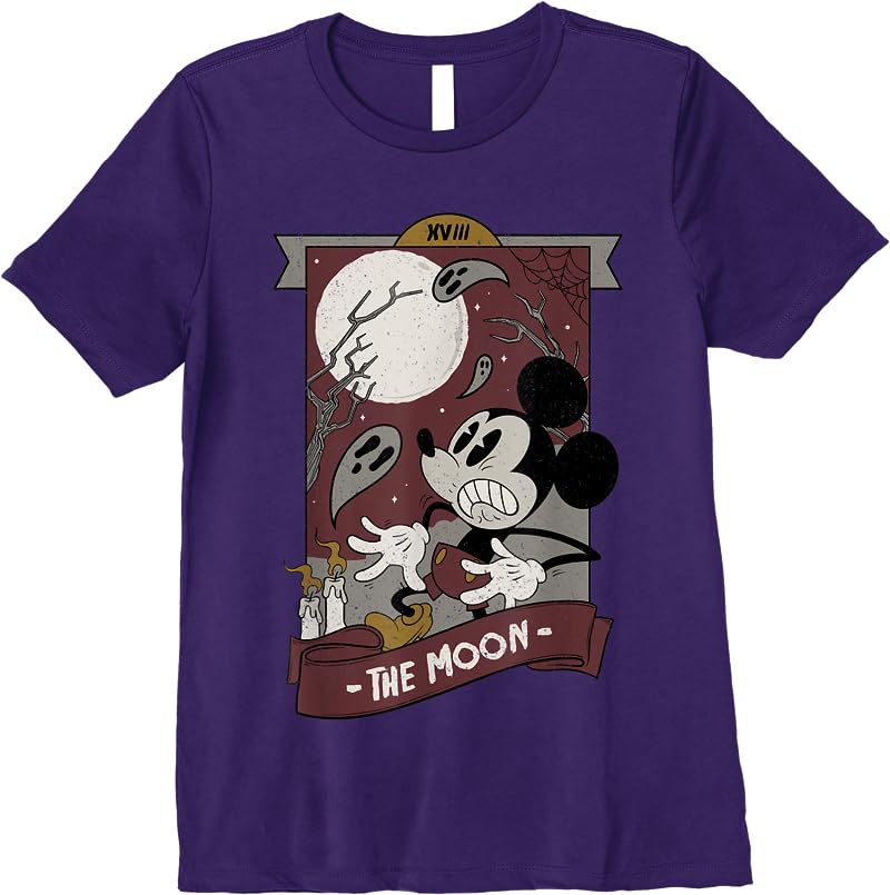 Disney Mickey And Friends Halloween Mickey Spooky Tarot T Shirts Purple Disney Mickey And Friends Halloween Mickey Spooky Tarot T Shirts Purple