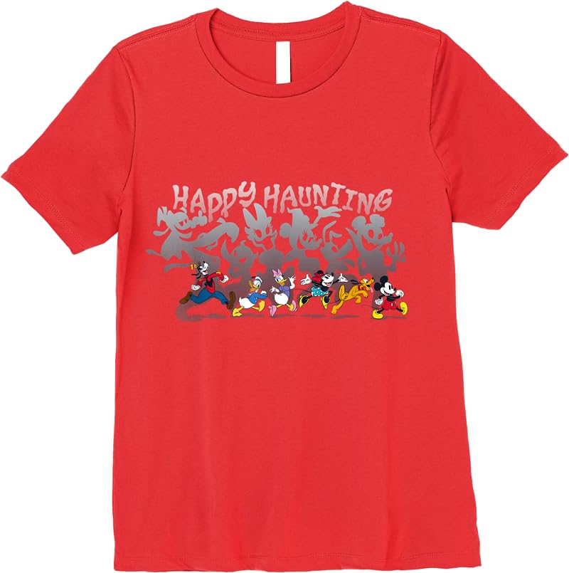 Disney Mickey And Friends Happy Haunting Halloween T Shirts Red Disney Mickey And Friends Happy Haunting Halloween T Shirts Red