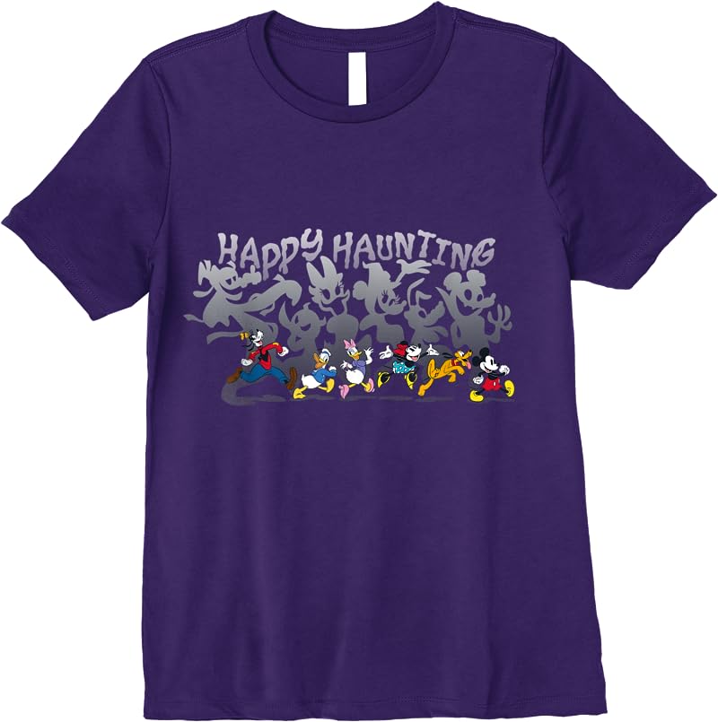 Disney Mickey And Friends Happy Haunting Halloween T Shirts Purple Disney Mickey And Friends Happy Haunting Halloween T Shirts Purple