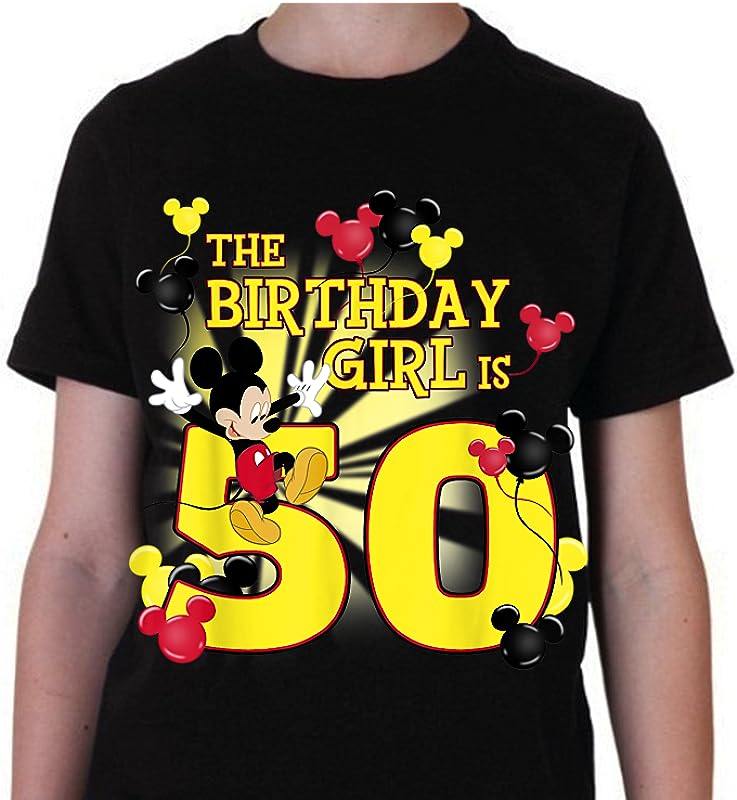 Disney Mickey and Friends “Mickey’s 50th Birthday” Girls T-Shirt – Celebrate in Style! Disney Mickey and Friends “Mickey’s 50th Birthday” Girls T-Shirt – Celebrate in Style!