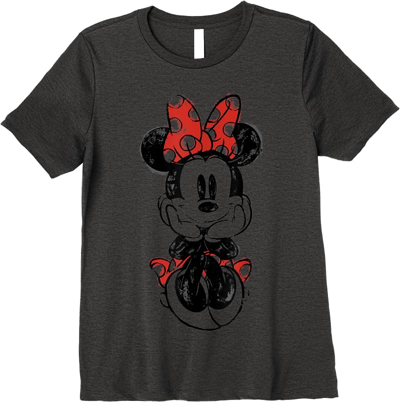 Disney Mickey And Friends Minnie Mouse Doodle T Shirts Dark Heather