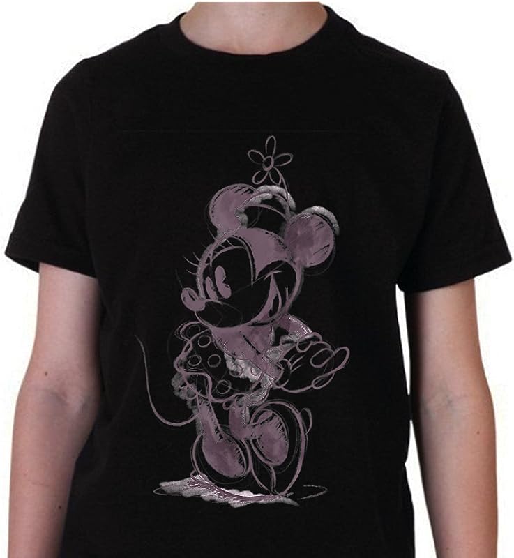 Disney Mickey & Friends Minnie Mouse Sketch Portrait T-Shirt – Fun & Stylish Design!