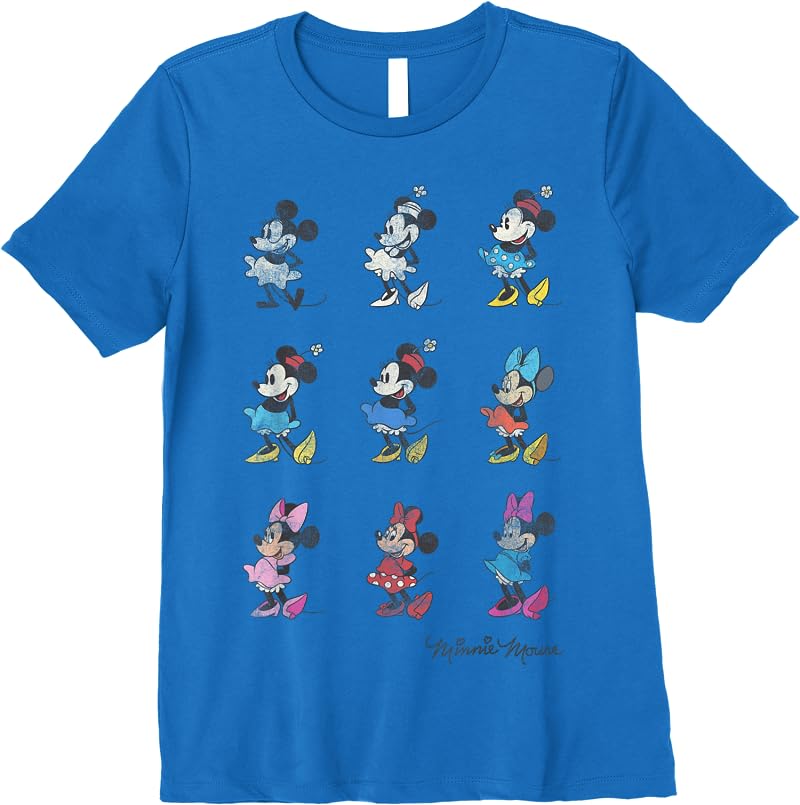Disney Mickey And Friends Minnie Mouse Through The Years Short Sleeve Small T Shirts Royal Blue Disney Mickey And Friends Minnie Mouse Through The Years Short Sleeve Small T Shirts Royal Blue