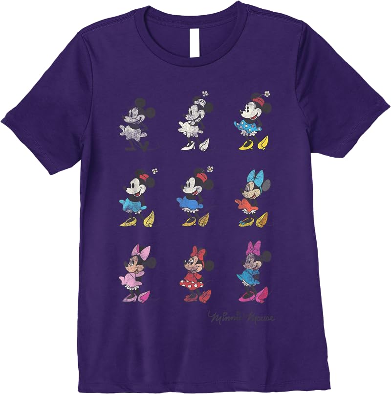 Disney Mickey And Friends Minnie Mouse Through The Years Short Sleeve Small T Shirts Purple Disney Mickey And Friends Minnie Mouse Through The Years Short Sleeve Small T Shirts Purple