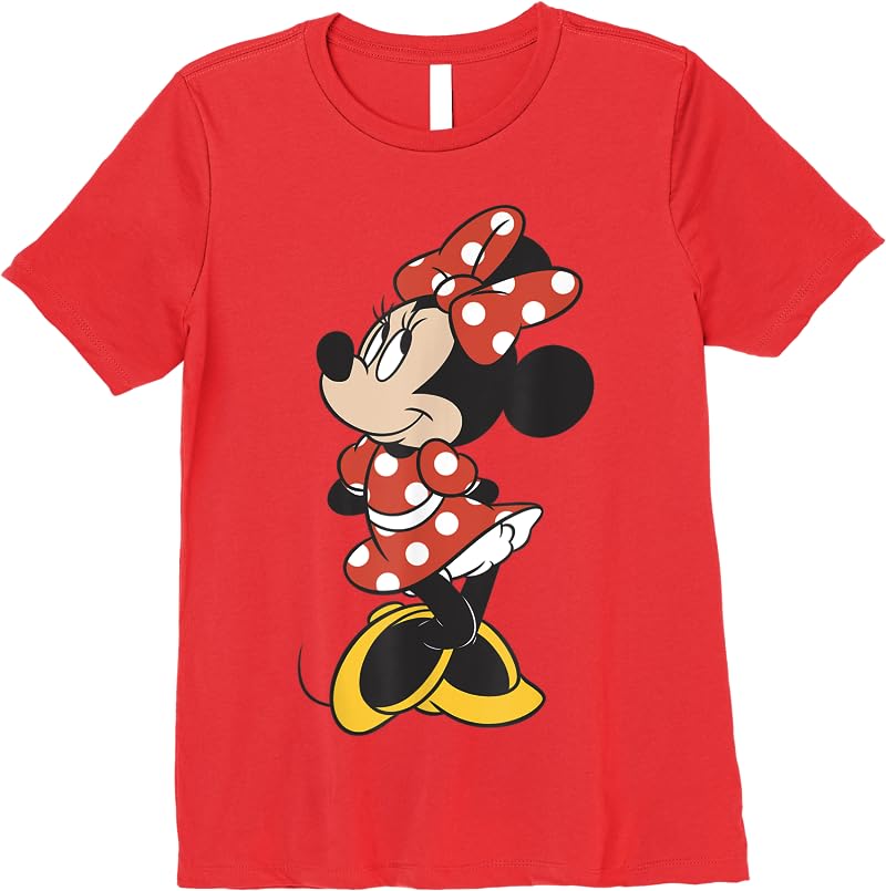 Disney Mickey And Friends Minnie Mouse Traditional Portrait Short Sleeve T Shirts Red Disney Mickey And Friends Minnie Mouse Traditional Portrait Short Sleeve T Shirts Red
