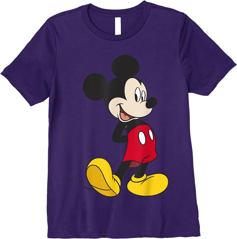 Disney Mickey And Friends Traditional Mickey Mouse Portrait T Shirts Purple Disney Mickey And Friends Traditional Mickey Mouse Portrait T Shirts Purple