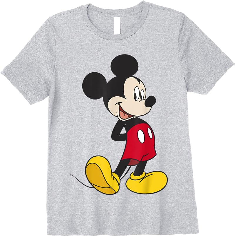 Disney Mickey And Friends Traditional Mickey Mouse Portrait T Shirts Sport Grey Disney Mickey And Friends Traditional Mickey Mouse Portrait T Shirts Sport Grey