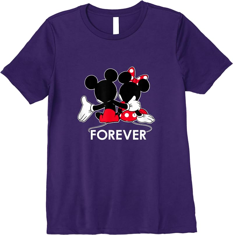 Disney Mickey And Minnie Mouse Silhouettes Forever T Shirts Purple Disney Mickey And Minnie Mouse Silhouettes Forever T Shirts Purple