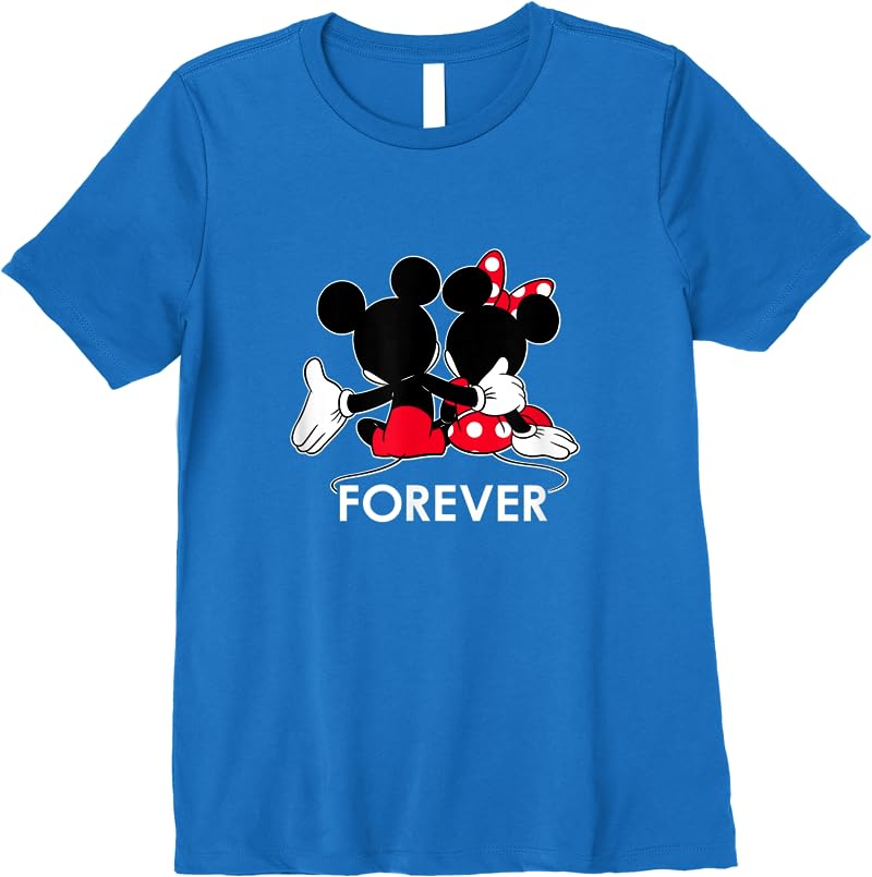Disney Mickey And Minnie Mouse Silhouettes Forever T Shirts Royal Blue Disney Mickey And Minnie Mouse Silhouettes Forever T Shirts Royal Blue