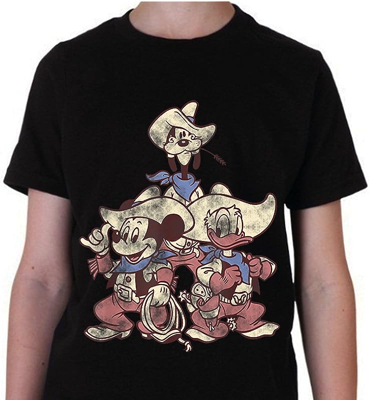 Disney Mickey & Friends Goofy Donald Cowboy Up T-Shirts – Fun for Kids & Adults