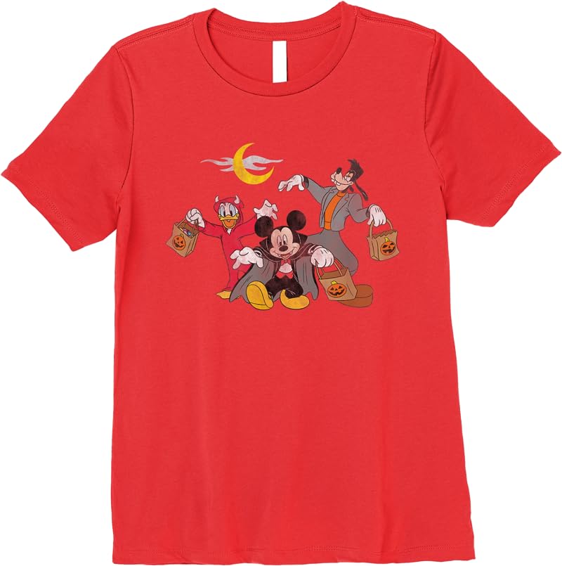 Disney Mickey Goofy Donald Halloween Squad T Shirts Red Disney Mickey Goofy Donald Halloween Squad T Shirts Red
