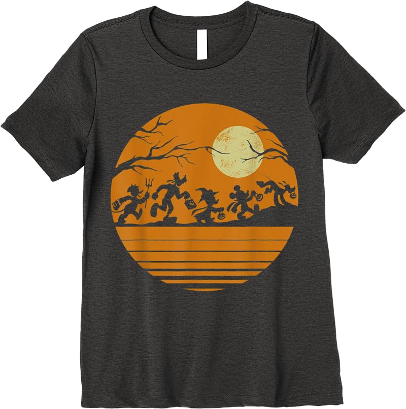 Disney Mickey Mouse And Friends Halloween T Shirts Dark Heather