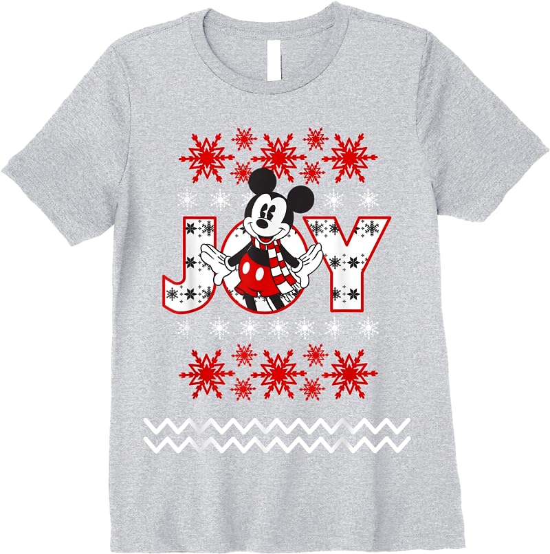 Disney Mickey Mouse Holiday Joy T Shirts Sport Grey Disney Mickey Mouse Holiday Joy T Shirts Sport Grey