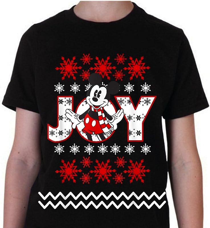 Disney Mickey Mouse “Holiday Joy” T-Shirts – Perfect Gift for Kids & Adults! Disney Mickey Mouse “Holiday Joy” T-Shirts – Perfect Gift for Kids & Adults!