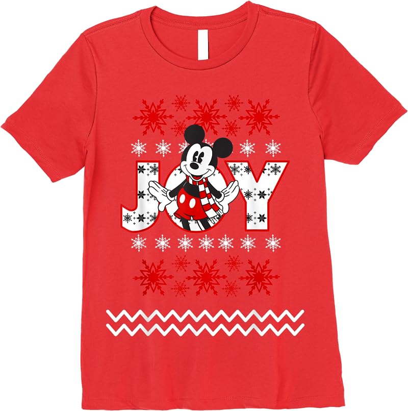 Disney Mickey Mouse Holiday Joy T Shirts Red Disney Mickey Mouse Holiday Joy T Shirts Red