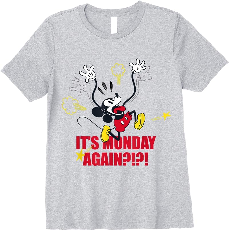 Disney Mickey Mouse Its Monday Again T Shirts Sport Grey Disney Mickey Mouse Its Monday Again T Shirts Sport Grey