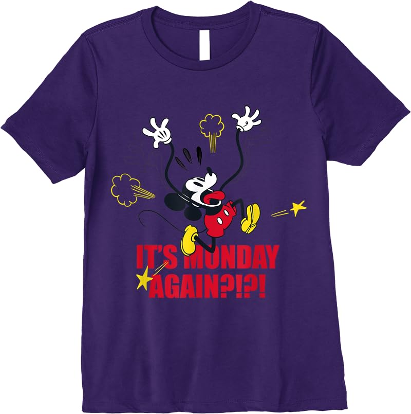 Disney Mickey Mouse Its Monday Again T Shirts Purple Disney Mickey Mouse Its Monday Again T Shirts Purple