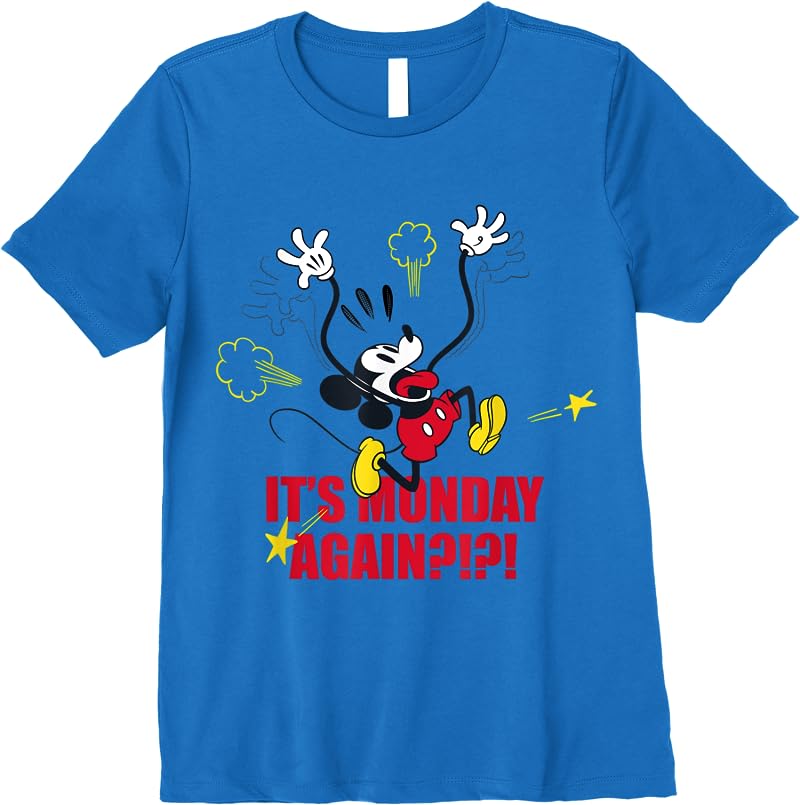 Disney Mickey Mouse Its Monday Again T Shirts Royal Blue Disney Mickey Mouse Its Monday Again T Shirts Royal Blue