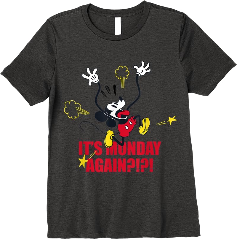 Disney Mickey Mouse Its Monday Again T Shirts Dark Heather Disney Mickey Mouse Its Monday Again T Shirts Dark Heather