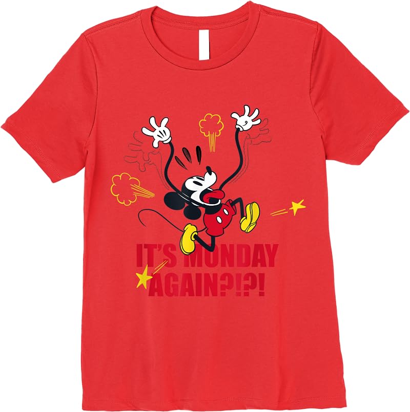 Disney Mickey Mouse Its Monday Again T Shirts Red Disney Mickey Mouse Its Monday Again T Shirts Red