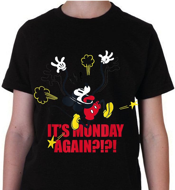 Disney Mickey Mouse “It’s Monday Again” T-Shirt – Fun & Stylish Graphic Tee for Kids & Adults Disney Mickey Mouse “It’s Monday Again” T-Shirt – Fun & Stylish Graphic Tee for Kids & Adults