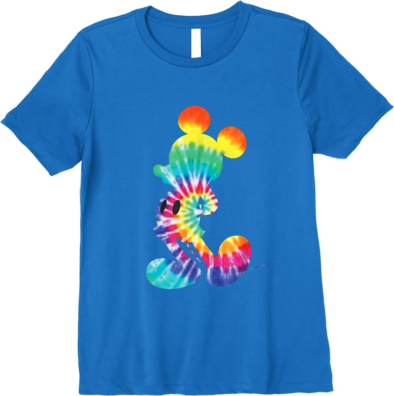 Disney Mickey Mouse Rainbow Tie Dye T Shirts Royal Blue