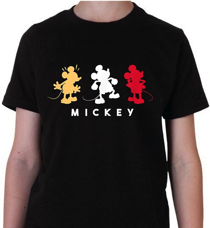 Disney Mickey Mouse Silhouette Trio T-Shirts – Fun, Stylish & Comfortable for All Ages!