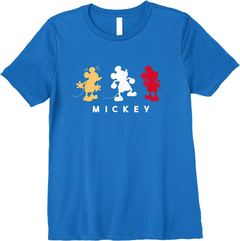 Disney Mickey Silhouette Trio T Shirts Royal Blue