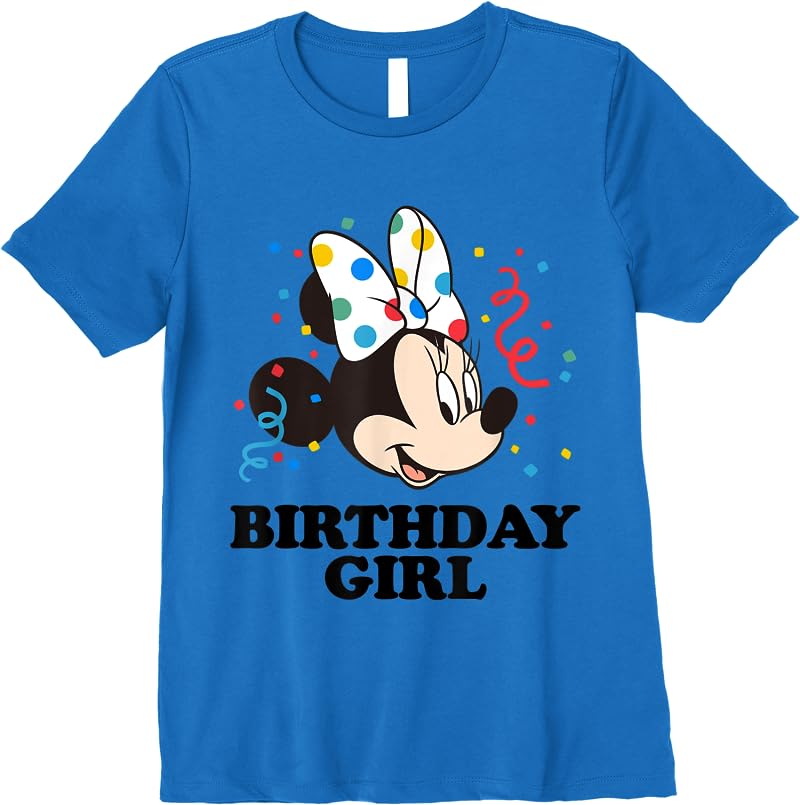 Disney Minnie Mouse Birthday Girl T Shirts Royal Blue