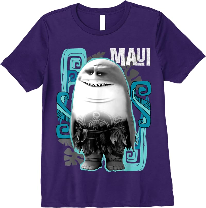 Disney Moana Maui Half Shark T Shirts Purple Disney Moana Maui Half Shark T Shirts Purple
